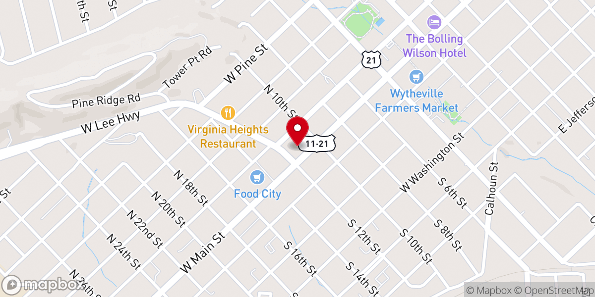 Map showing location of Appalachian Independence Center