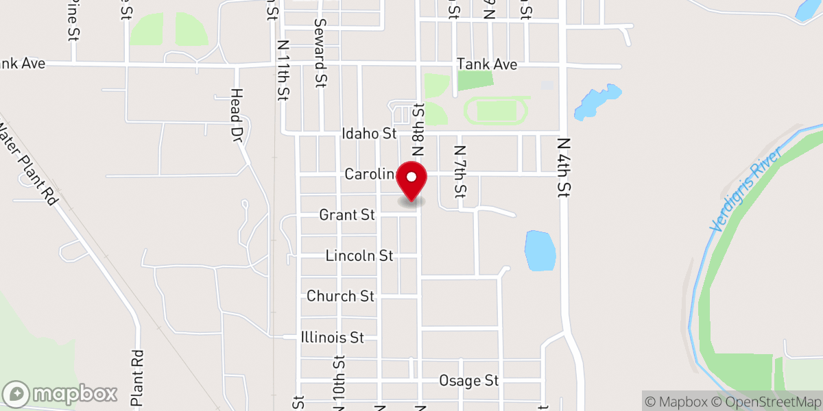 Map showing location of St Ignatius Catholic Church