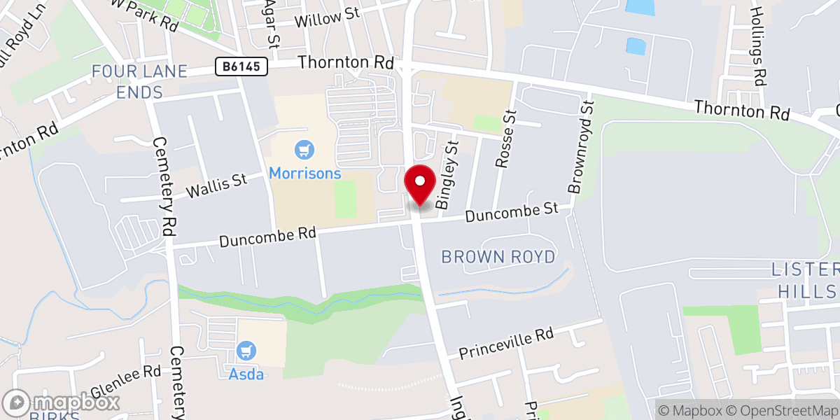 Map showing location of Our Lady of Lourdes & St William R C Church