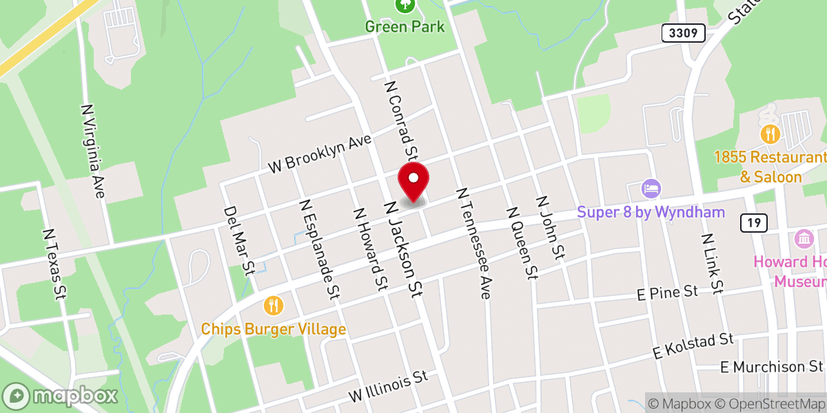 Map showing location of Watkins Chapel