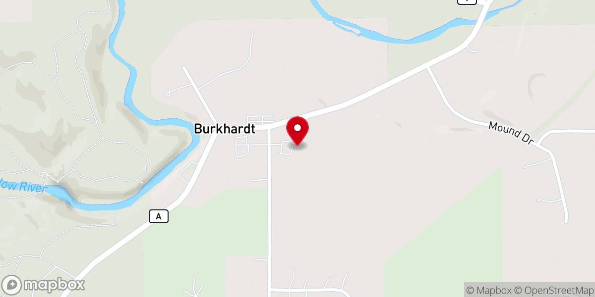 Map showing location of Redeemer Lutheran ELCA