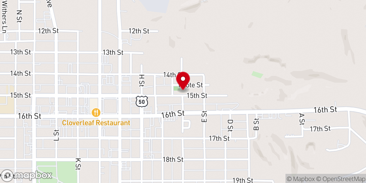 Map showing location of Rivers Edge Fellowship Church