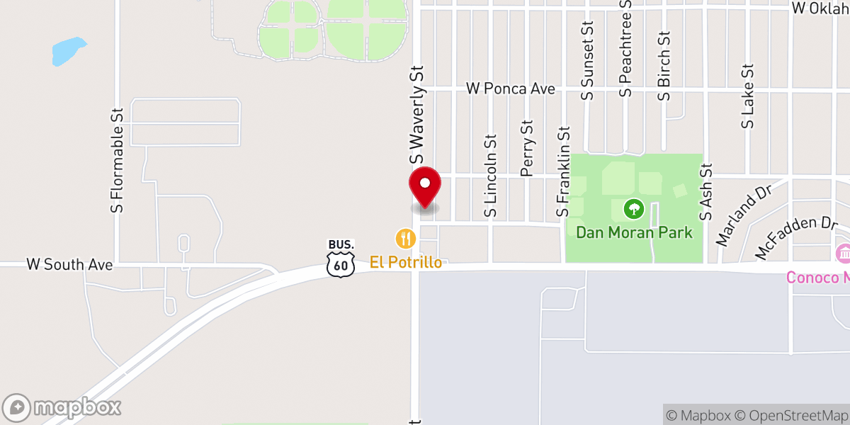 Map showing location of Ponca City Seventh-Day Adventist Church