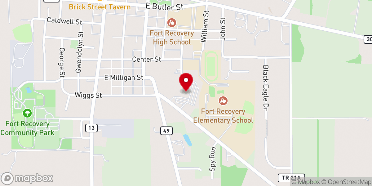 Map showing location of Mary Help of Christians Catholic Church