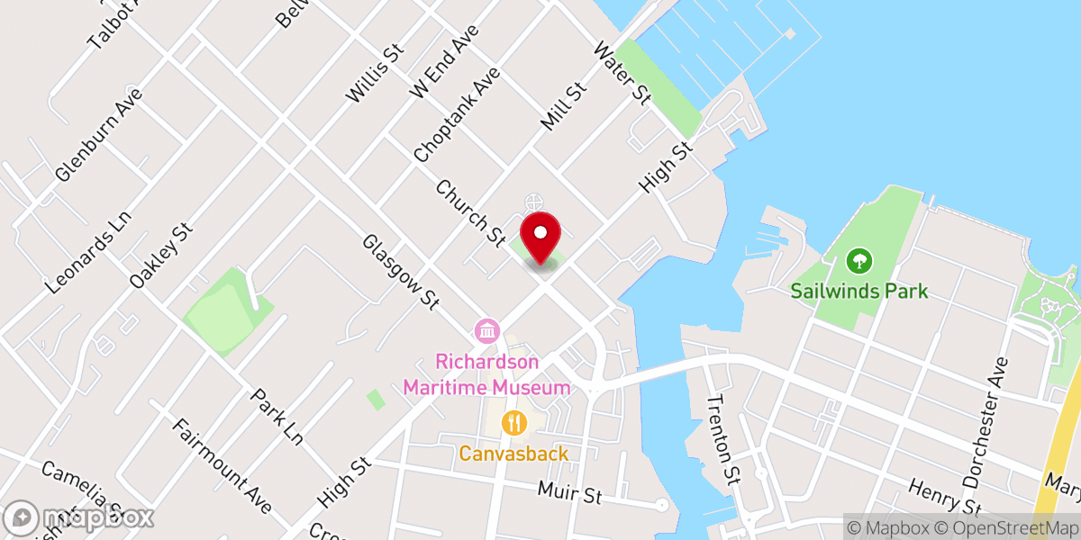 Map showing location of Christ Episcopal Church