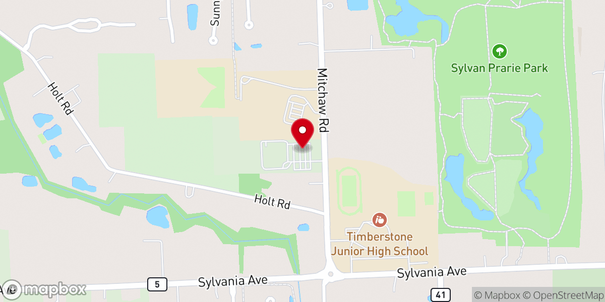 Map showing location of McCord Road Christian Church