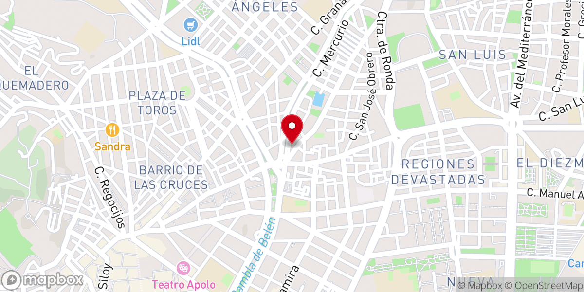 Map showing location of Parroquia de San José
