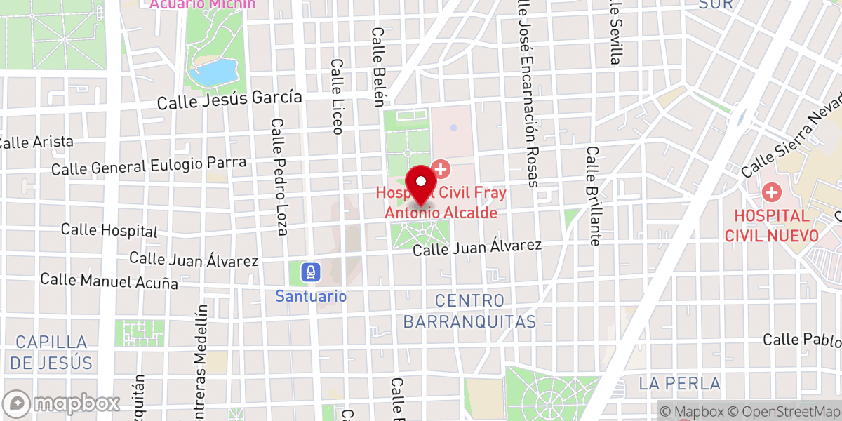 Map showing location of Parroquia Nuestra Señora de Belén y San Miguel Arcángel