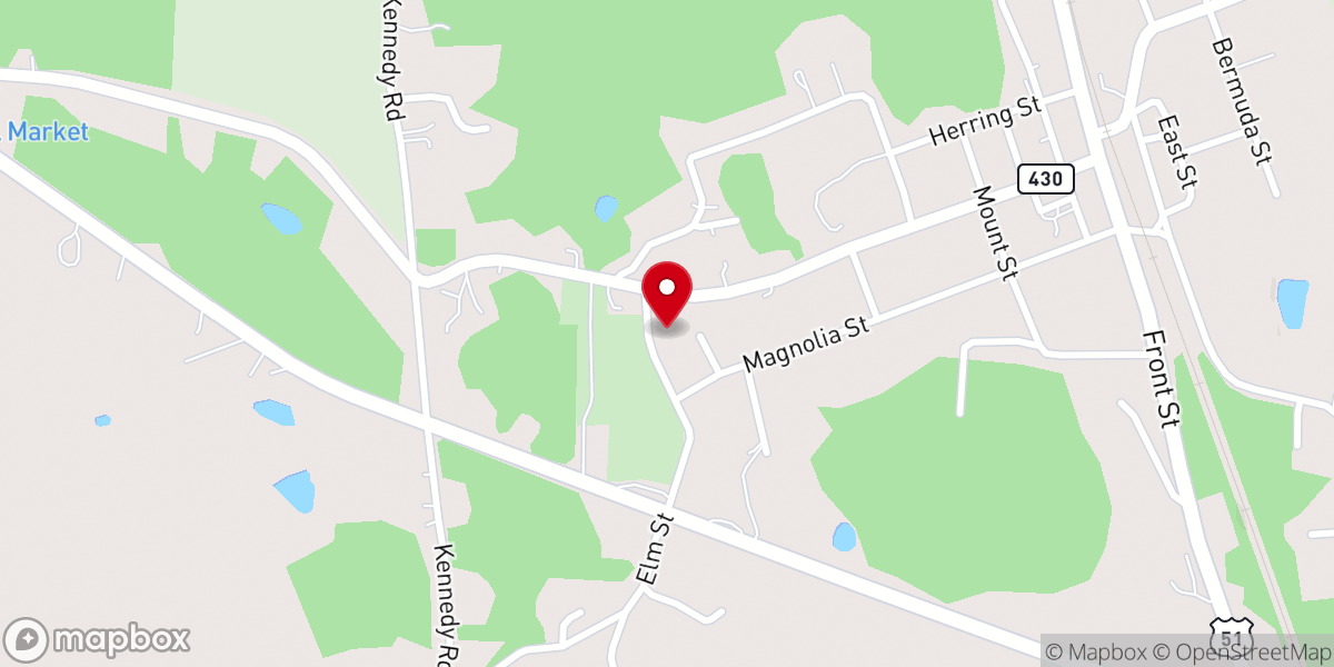 Map showing location of St. James Church of God in Christ