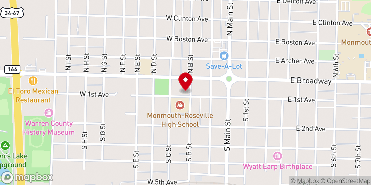 Map showing location of Lutheran Preschool & Day Care