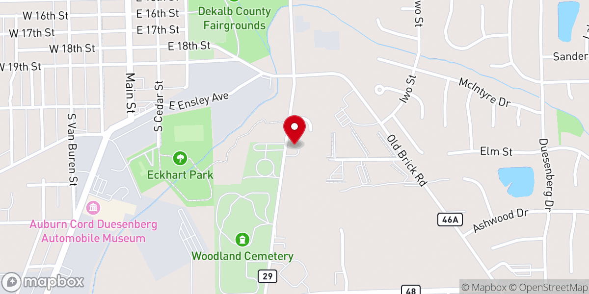 Map showing location of Hearten House Gospel Rescue Mission