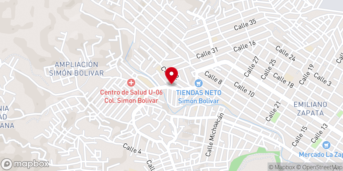 Map showing location of Centro Cristiano A.R. Unción Nueva