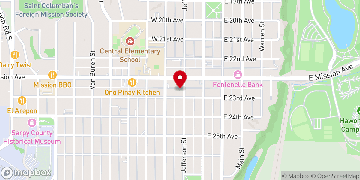Map showing location of Revival Tabernacle Church