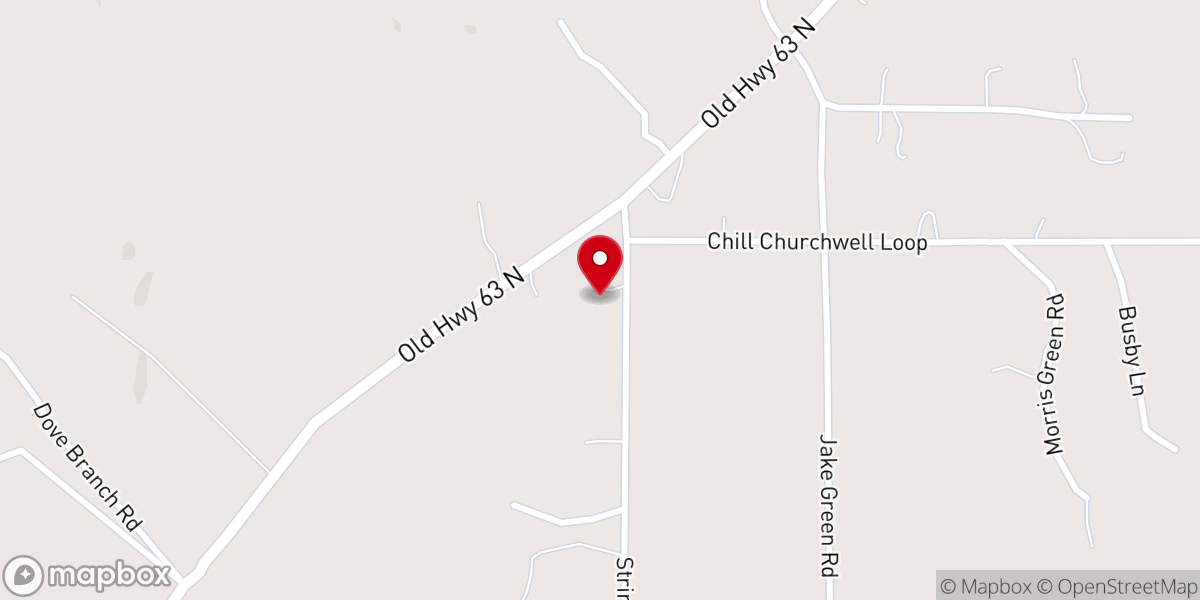 Map showing location of Living Waters Pentecostal Church