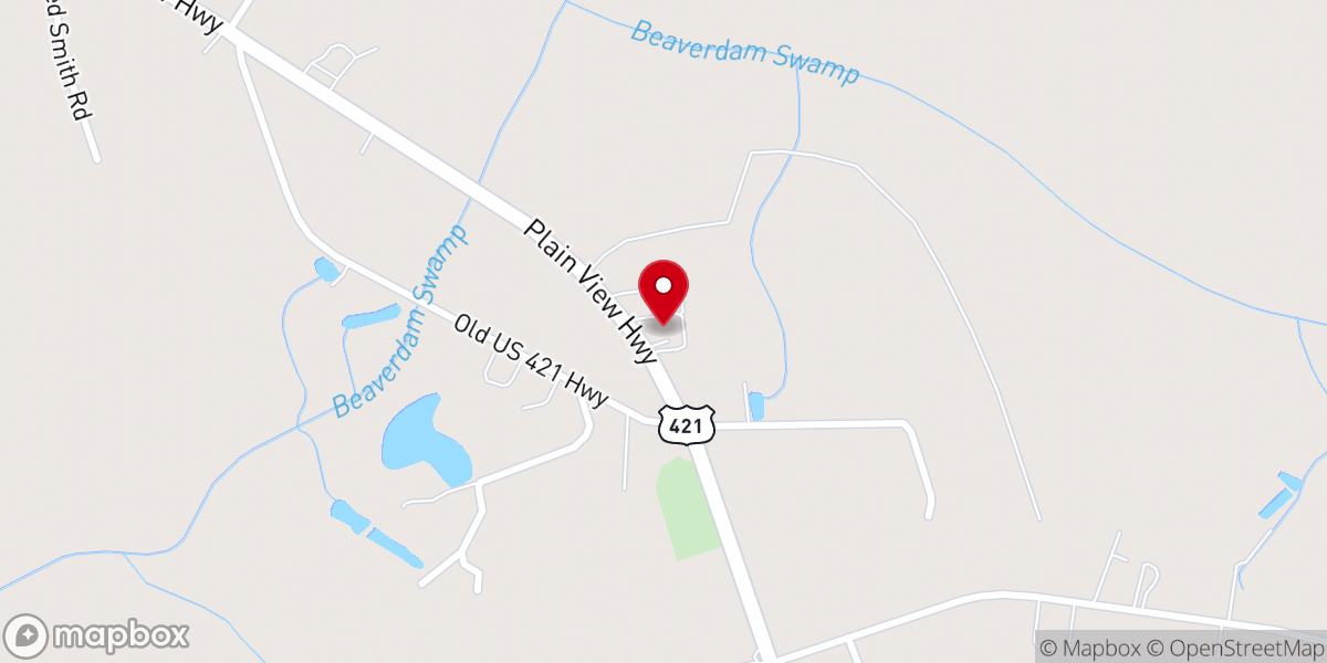 Map showing location of Central Baptist Church