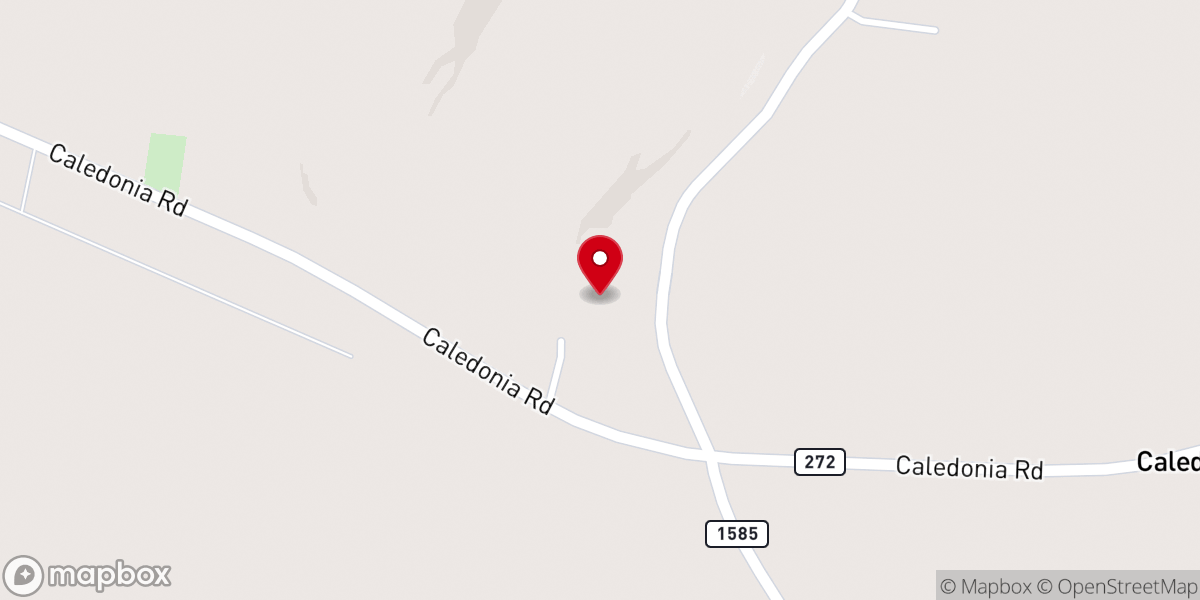 Map showing location of Locust Grove Baptist Church
