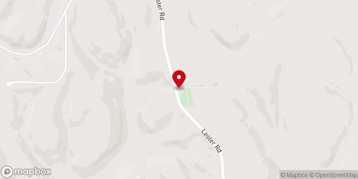 Map showing location of Hesters Chapel Church of Christ