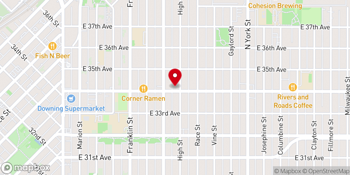 Map showing location of High Street United Methodist Church