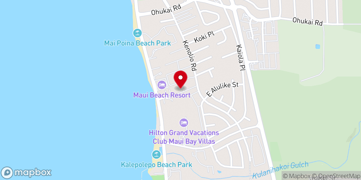 Map showing location of Historic Houses of Worship Maui