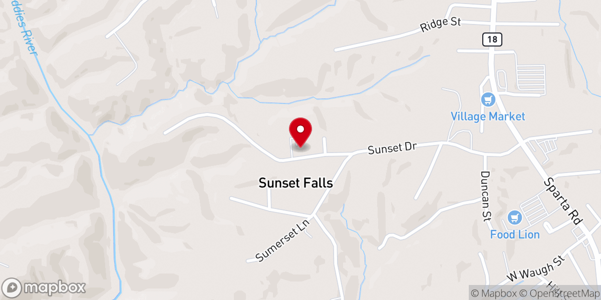 Map showing location of Heaven Bound Baptist Church