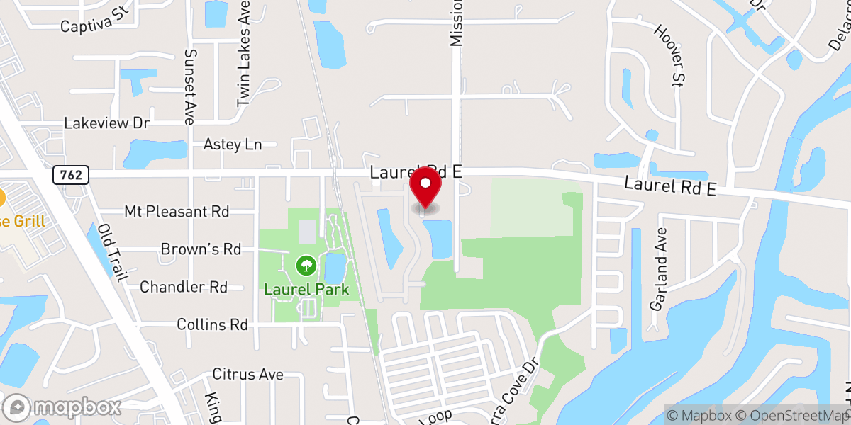 Map showing location of Congregational Church Butterfly Garden