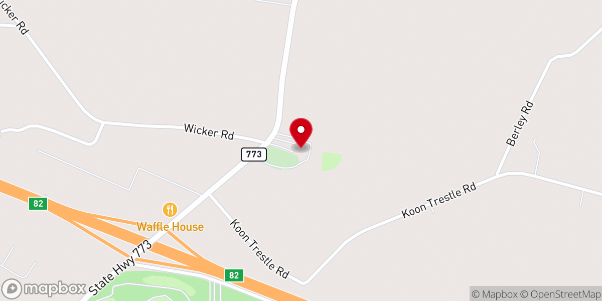 Map showing location of St Paul's Lutheran Church