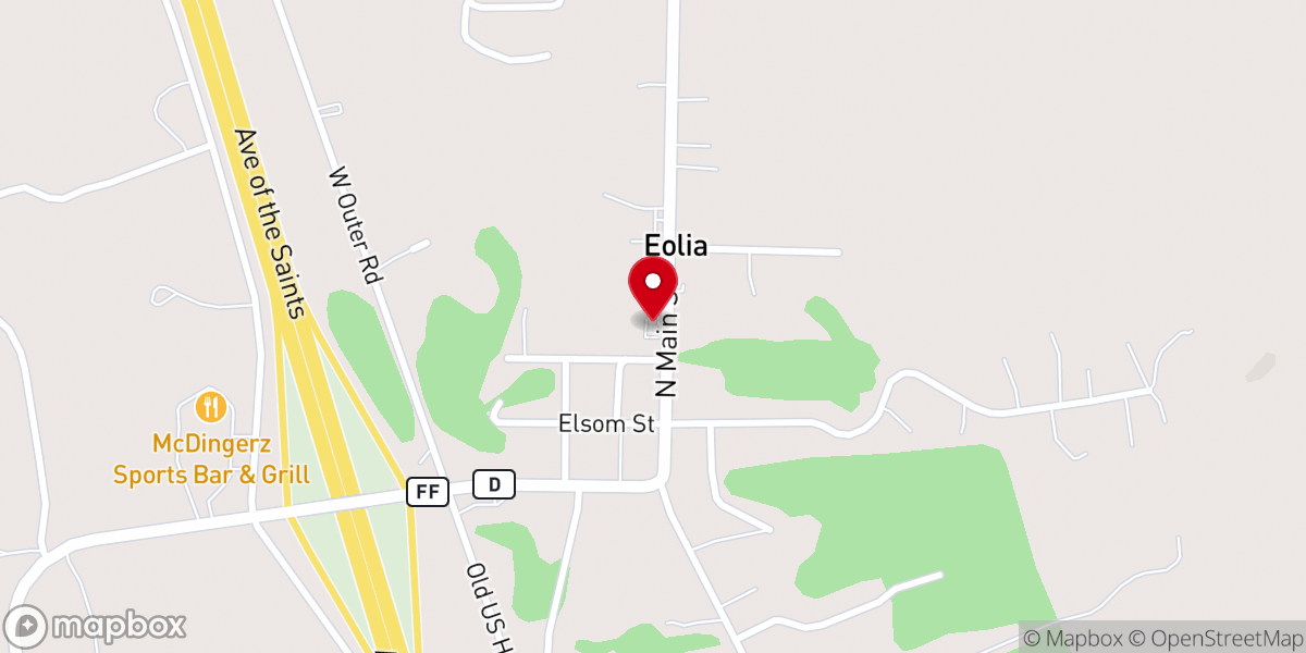 Map showing location of New Life Christian Church