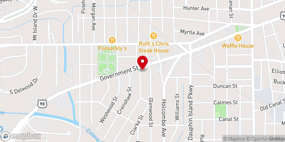 Map showing location of West End Baptist Church