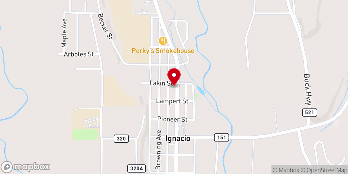 Map showing location of Ignacio Baptist Church Maranatha