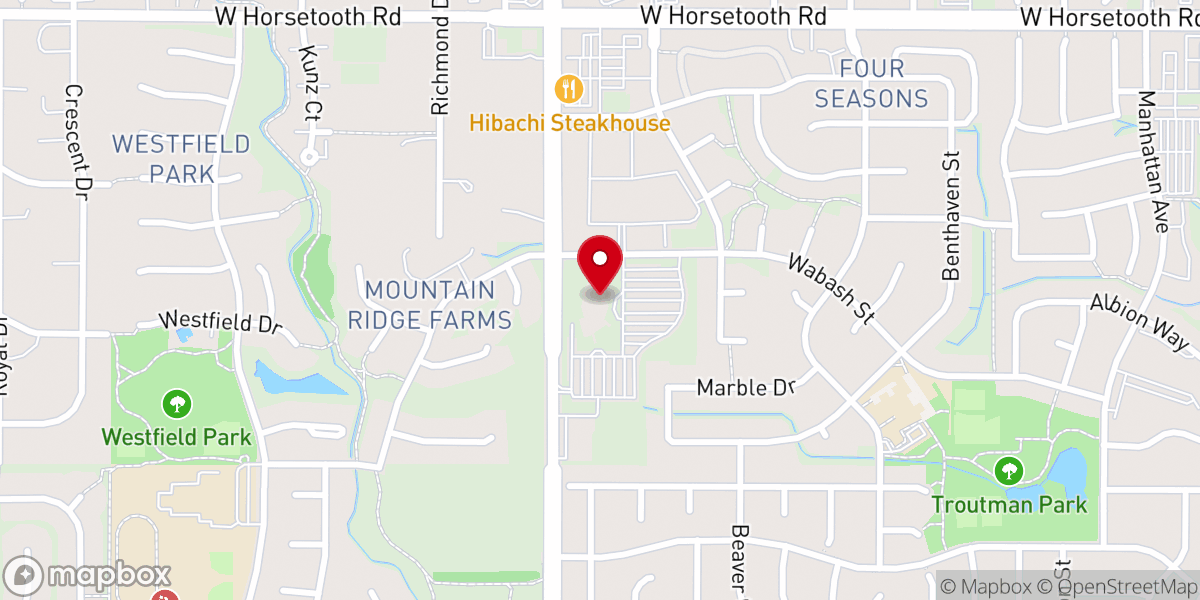 Map showing location of Faith Church