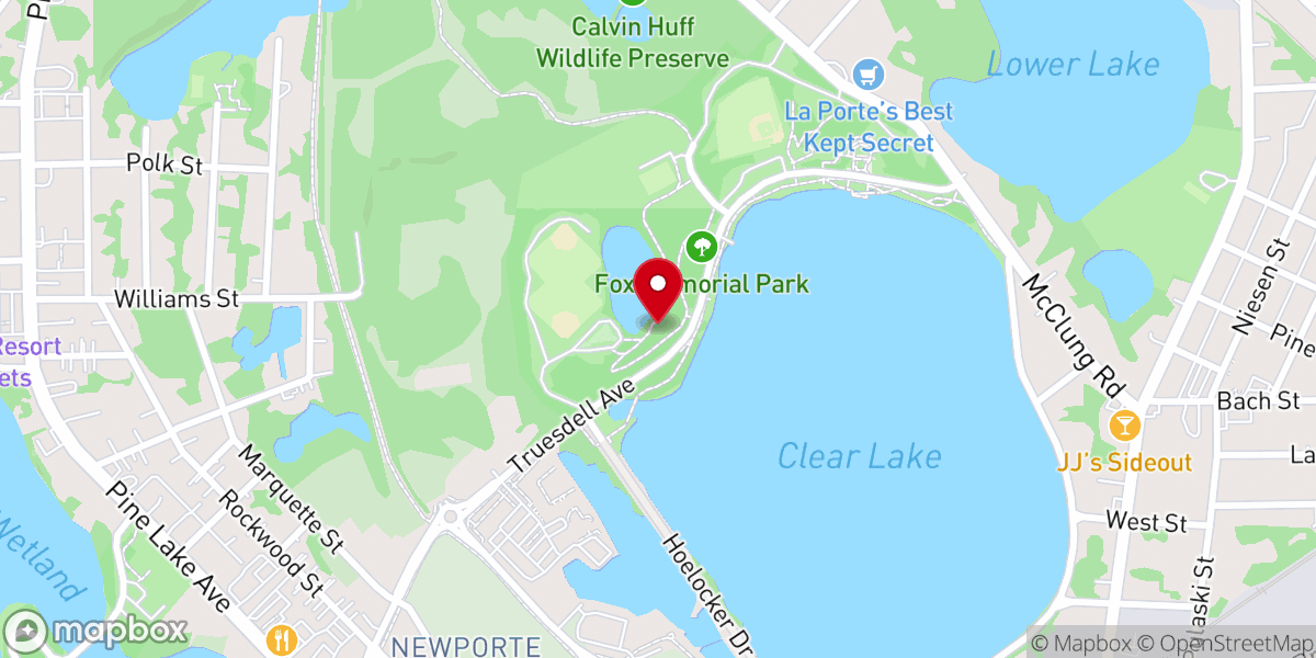 Map showing location of Fox Park, La Porte