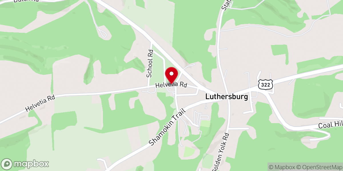 Map showing location of Saint Peters Evangelical Lutheran Church