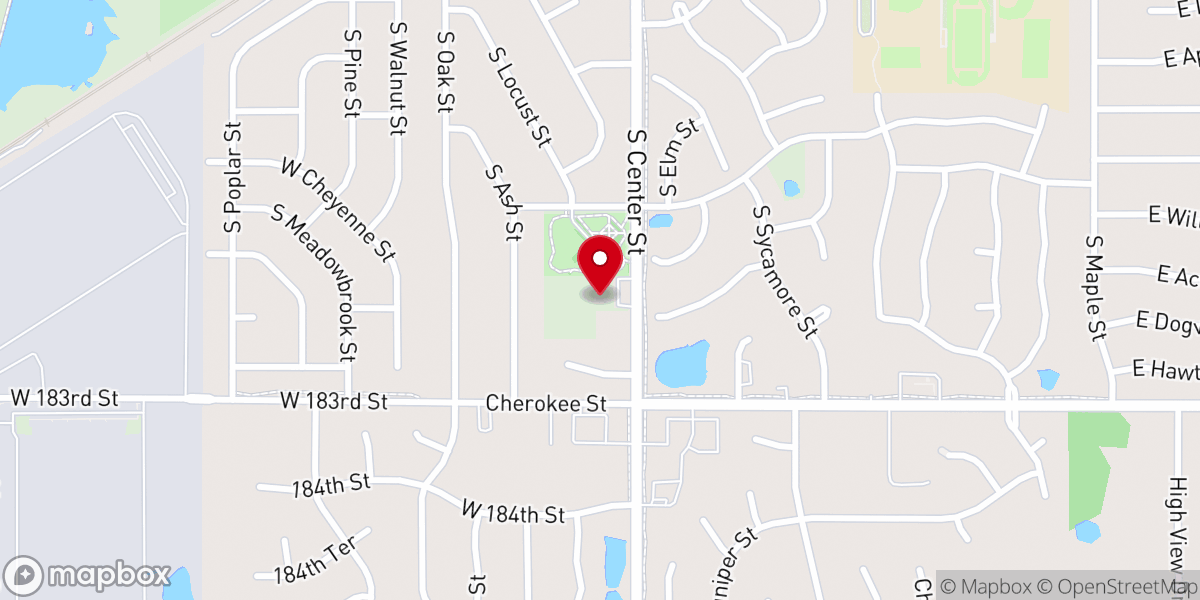 Map showing location of Faith Chapel-Gardner