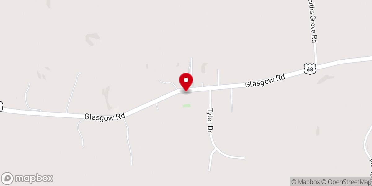 Map showing location of Green Meadows Church