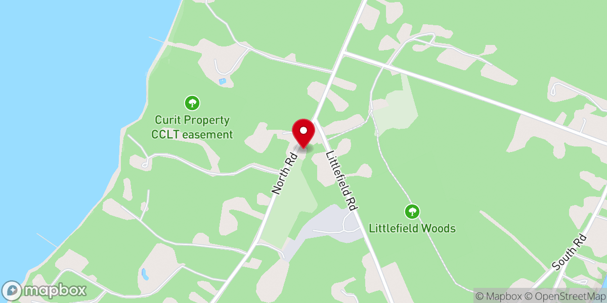 Map showing location of Chebeague Community Church