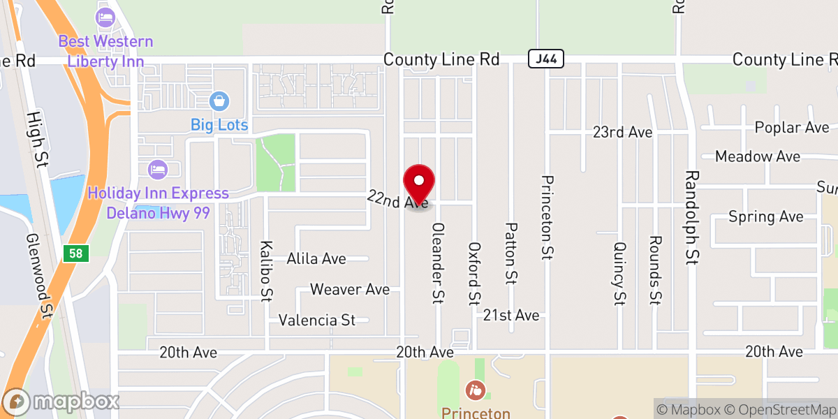 Map showing location of Community Worship Center