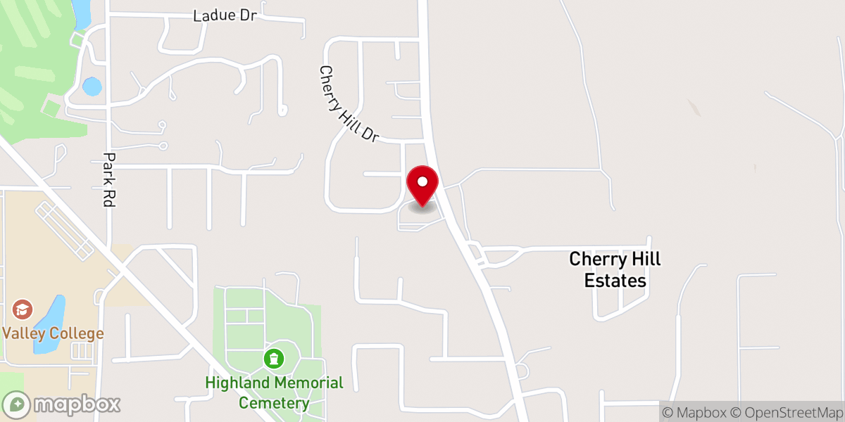 Map showing location of Evangelical United Methodist Church