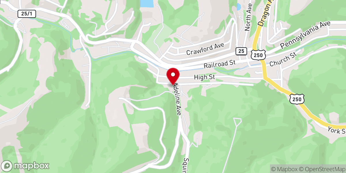 Map showing location of Seven Hills Church of Christ