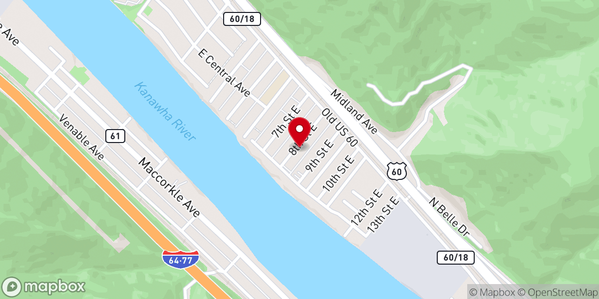Map showing location of Judson Baptist Church