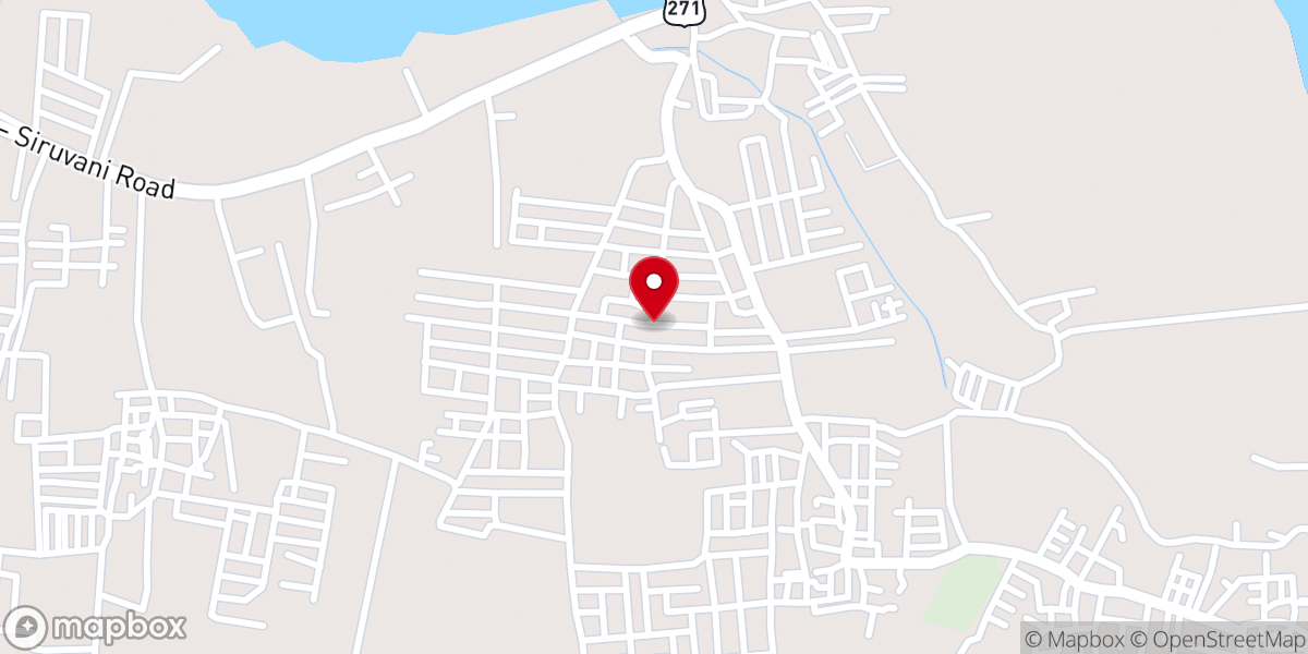 Map showing location of CSI Christ Church Perur