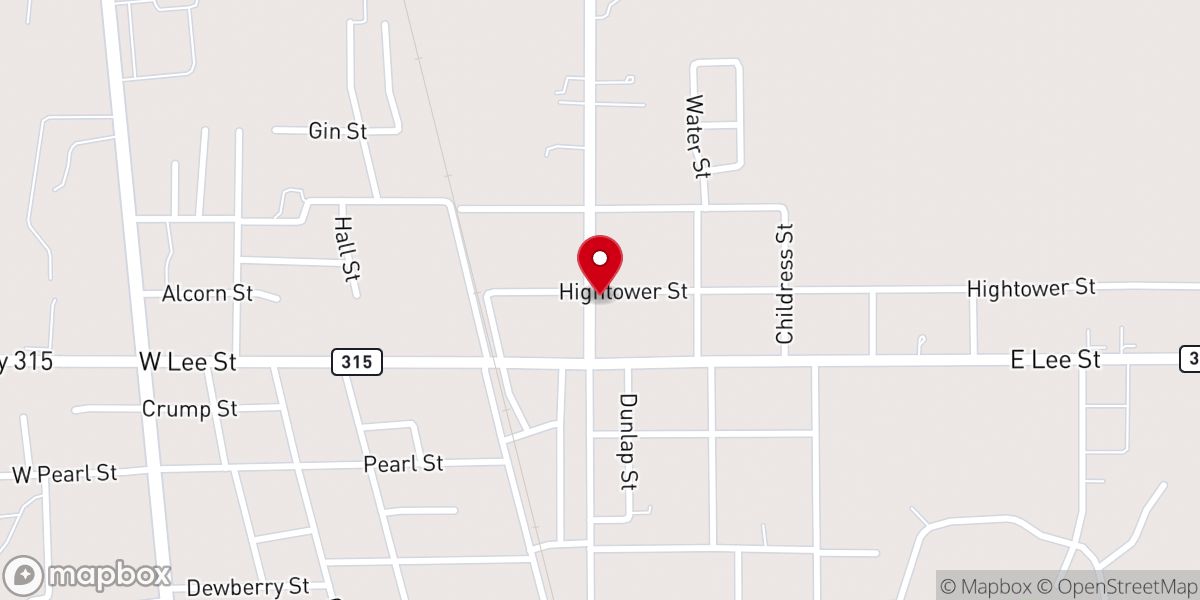 Map showing location of St. John the Baptist Catholic Church
