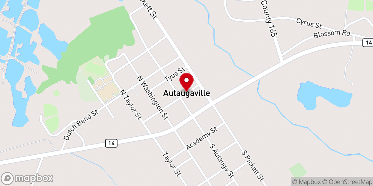 Map showing location of Autaugaville
