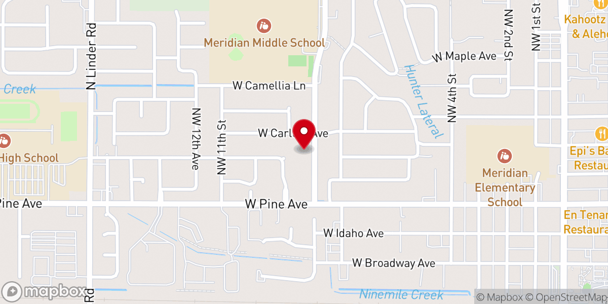 Map showing location of Mountain West Pentecostal Church
