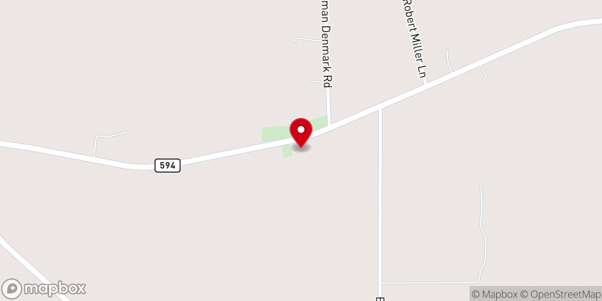 Map showing location of Mt. Pisgah Baptist Church