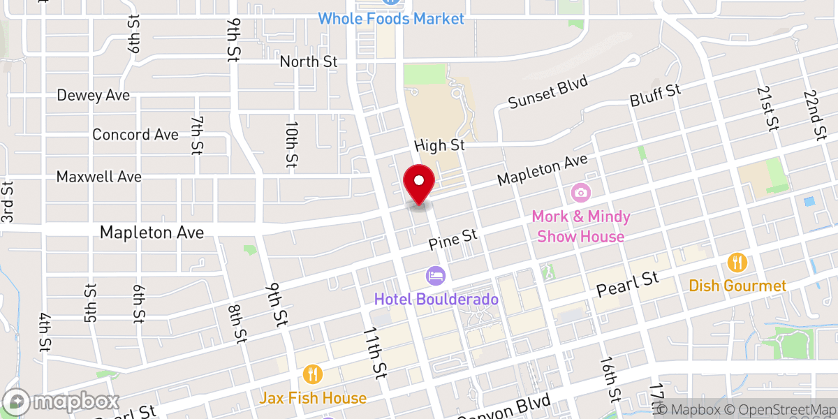 Map showing location of First Church of Christ Scientist