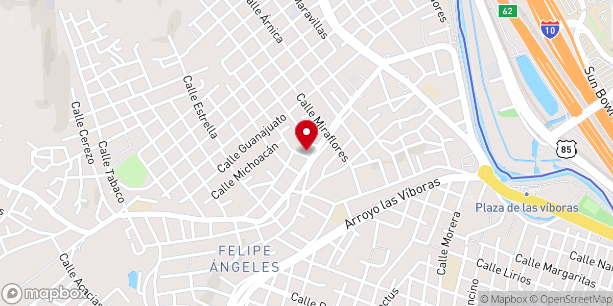 Map showing location of Iglesia Cristiana Maranatha