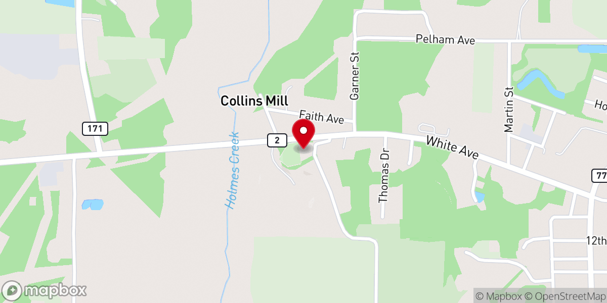 Map showing location of Pleasant Hill Primitive Baptist Church