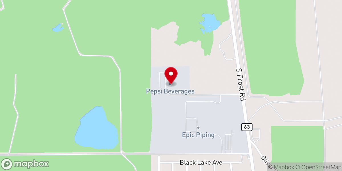 Map showing location of Pepsi Beverages DC, Livingston