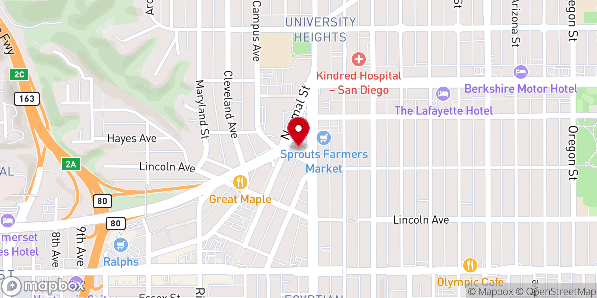 Map showing location of St. John the Evangelist Catholic Church
