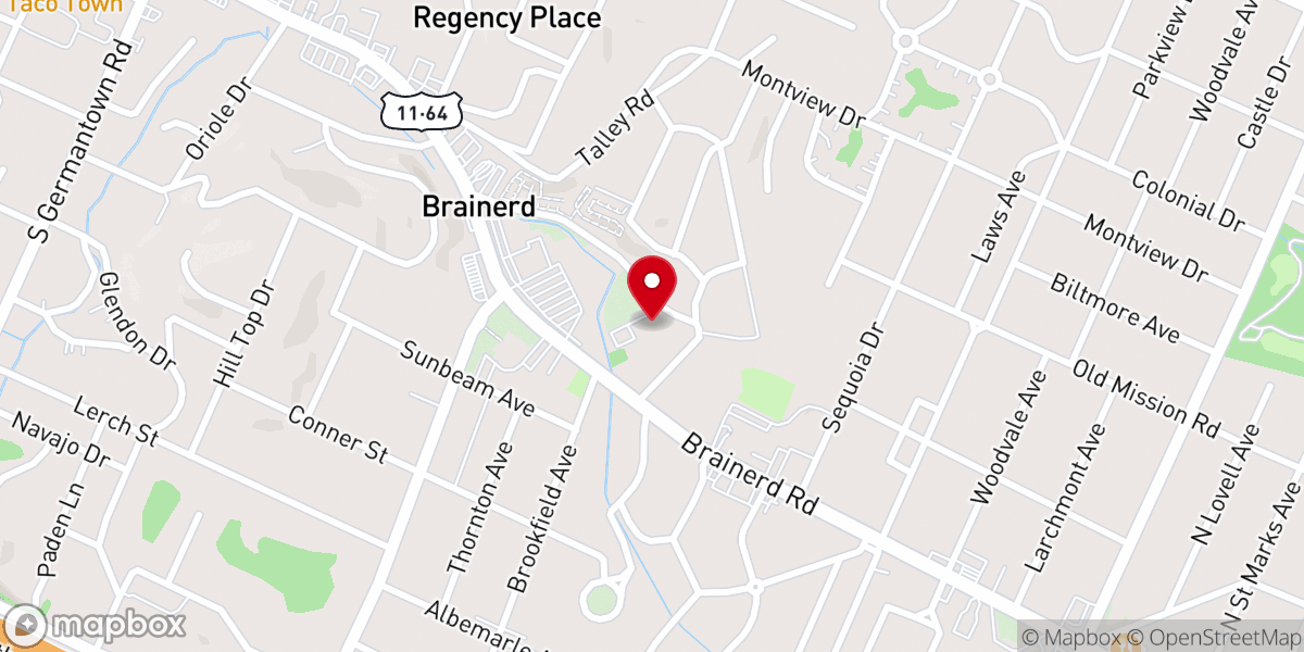 Map showing location of Hope City Church
